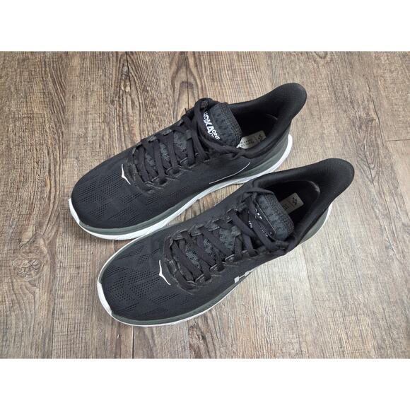 Hoka One One Mach 4 Black White Running Sneakers Shoes Men's Size 8D Wide - Picture 2 of 9